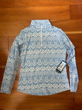 IBKUL Golf Ladies Barbara Print Long Sleeve Mock Neck Top